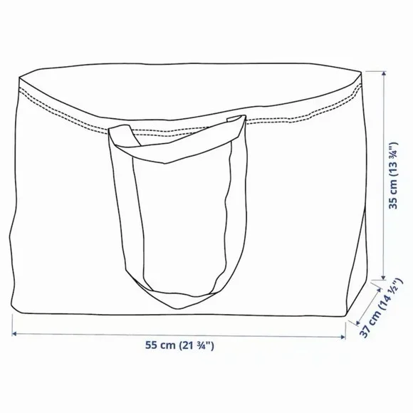 IKEA Limited Edition Orange Large Frakta Kustryfyr Tote Laundry Gear Bag - Picture 3 of 7